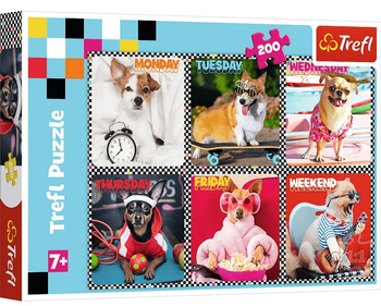 Trefl Puzzle Wesołe psy, 200 elementów