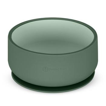 PETITE&MARS Dwukolorowa silikonowa miseczka Take&Match 6m+ Misty Green