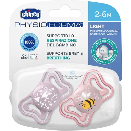 Chicco Smoczki uspokajające PhysioForma Light 2 - 6 m