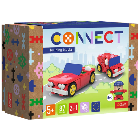 Zestaw klocków Connect 2w1: Kabriolet / Dostawczak