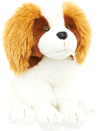 Smily Play Maskotka Pies siedzący 28 cm Biało-brązowy