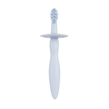 Canpol babies silikonowa szczoteczka - gryzaczek z ogranicznikiem, niebieska