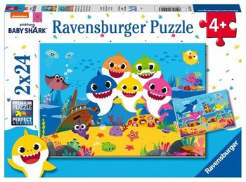 Puzzle Baby Shark 2 x 24 Elementy Ravensburger