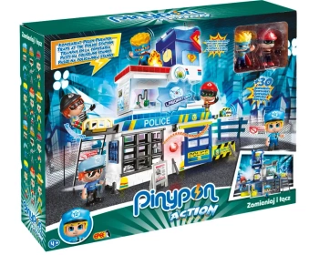 PinyPon Action - Zestaw „Komisariat” z 2 figurkami 7 cm i akcesoriami