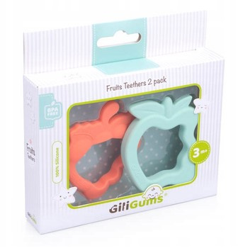 Giligums Gryzak silikonowy Owoce 2-pak 3m+