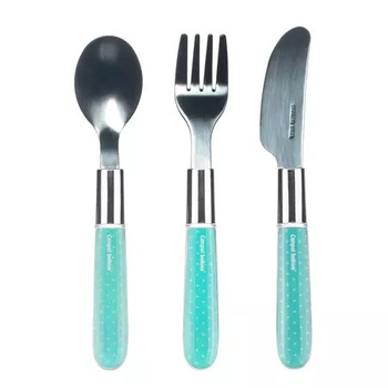 Canpol babies metalowy zestaw sztućców dla dzieci niebieski