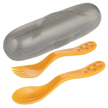 Canpol babies Zestaw sztućców dla dzieci w etui 74/019_yel