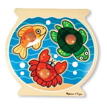 Melissa Doug Drewniana Układanka Rybki w Akwarium 
