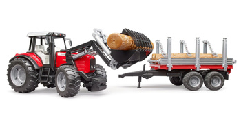 Bruder 02046 Traktor Massey Ferguson 7480 z przyczepą