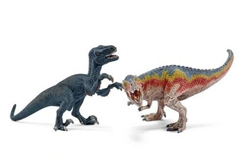 Schleich 42216 Dinosaurus Zestaw T-Rex i Velociraptor