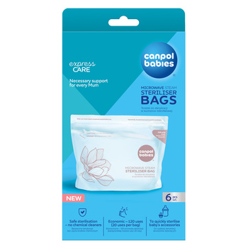 Canpol babies Woreczki do sterylizacji w kuchence mikrofalowej 6 szt.