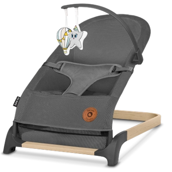 Lionelo June Air Grey Graphite - leżaczek bujaczek