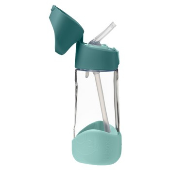 B.BOX Bidon tritanowy ze słomką 450 ml, Emerald Forest