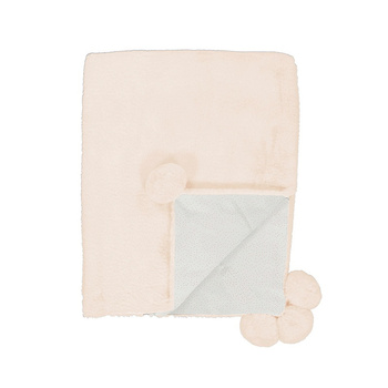 Mayoral Futerkowy koc z pomponami 57 Rosa baby