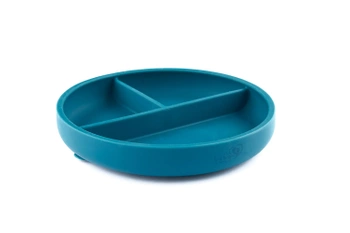 Baby In World Talerz trójdzielny silikonowy z przyssawką Ocean Blue