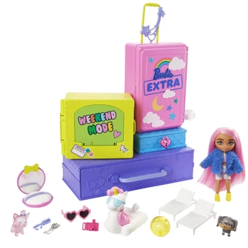 Mattel Barbie Extra Zestaw Mała Lalka i Zwierzątka + akcesoria HDY91