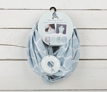 CuddleCo Chusta/szal do karmienia - niebieski plaster miodu 