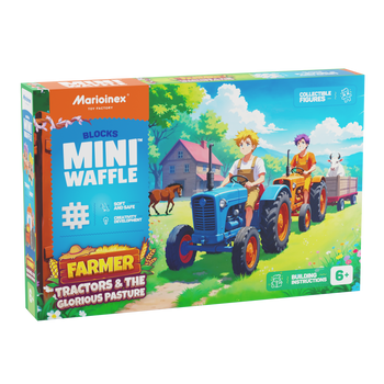 Marioinex Mini Waffle Farmer - Traktory i Wypasiona Łąka 