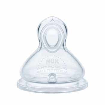 Smoczek do butelki silikonowy Flow Control 6-18m Nuk