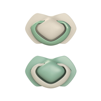 Canpol Babies Smoczek silikonowy Light touch 0-6m symetryczny Pure Color 2 szt. Beżowy