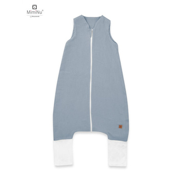 MimiNu Śpiworek do spania z nogawkami LETNI "S" Muślin Bawełniany Jeans